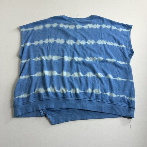 NWT Seven7 Woman’s French Terry Crew Top Tie Dye Size 2XL Sleeveless Blue - Picture 2 of 8